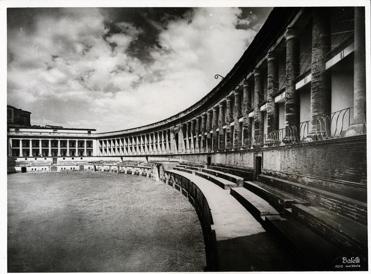 Interno Sferisterio 1929, Biblioteca Comunale Mozzi Borgetti
